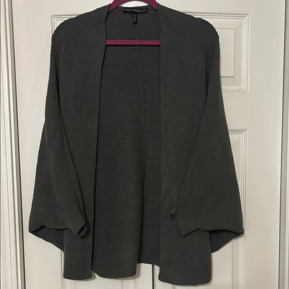 WHBM Olive Green Open Front Sweater